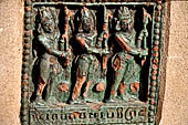 Ananda temple Bagan, Myanmar. Green-glazed terra-cotta Jataka plaques. 